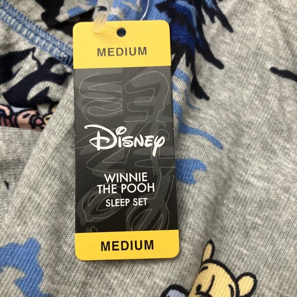 NEW Disney Winnie The Pooh Women's Pajama Set Medium, Cozy Sleepwear - Picture 14 of 15